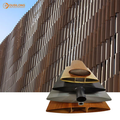 Grelha de alumínio de construção comercial da máscara do sol do metal para o revestimento da parede exterior
